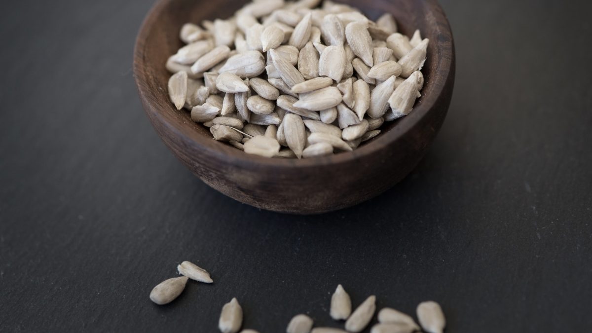 bowl of sunflower seeds